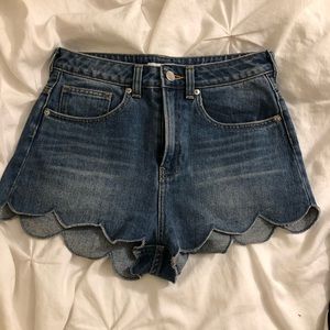 high waisted jean shorts